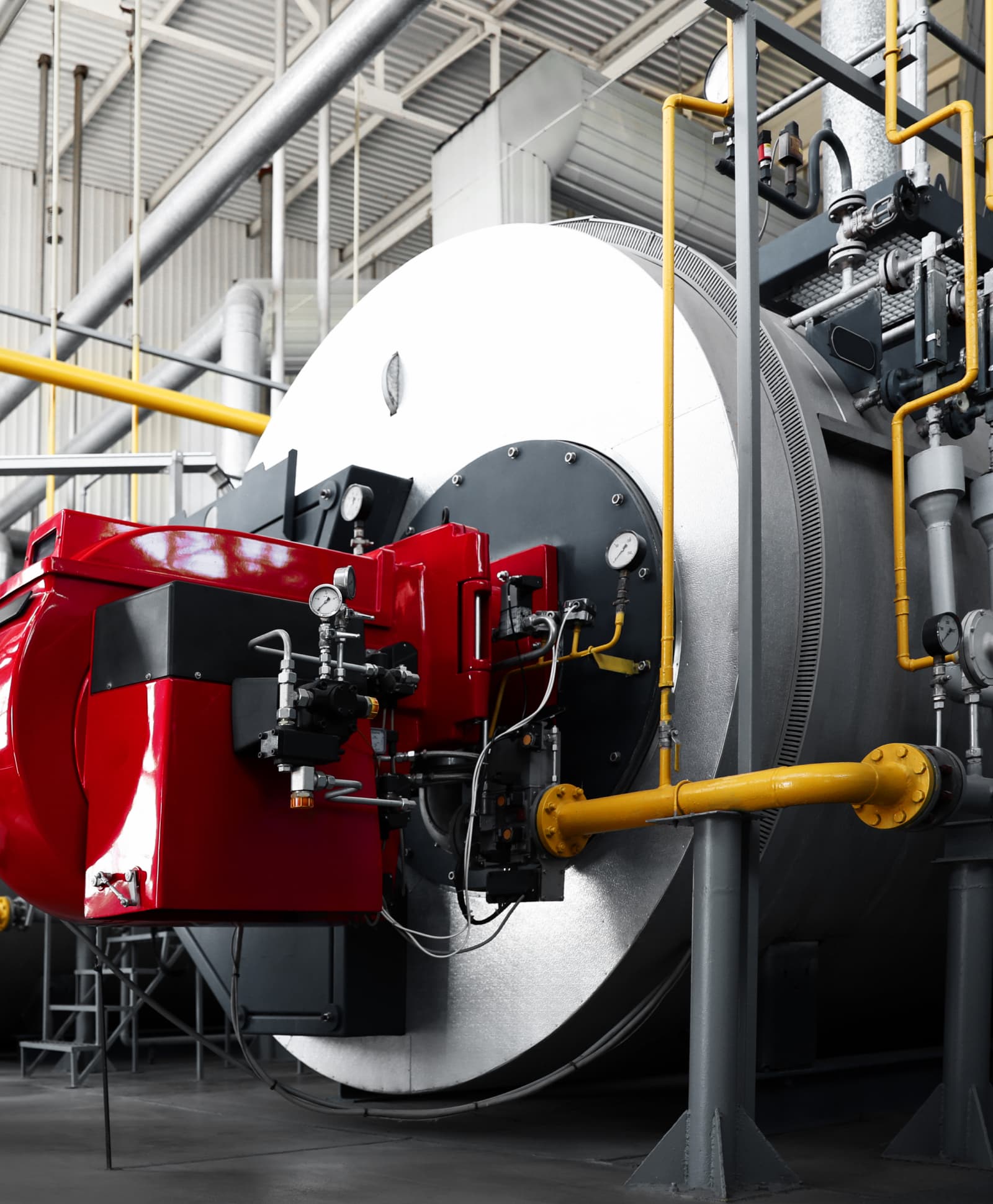 Industrial boiler room